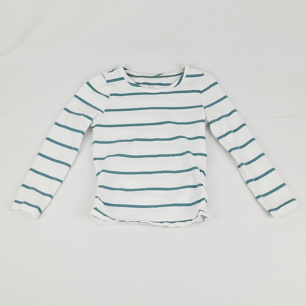 Happily Grey Long Sleeve Stripe Girl Top